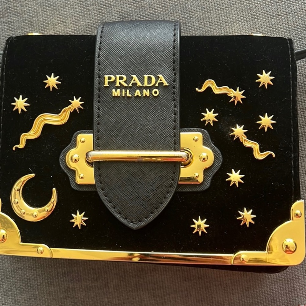 Prada Small Velvet Astrology Cahier Bag